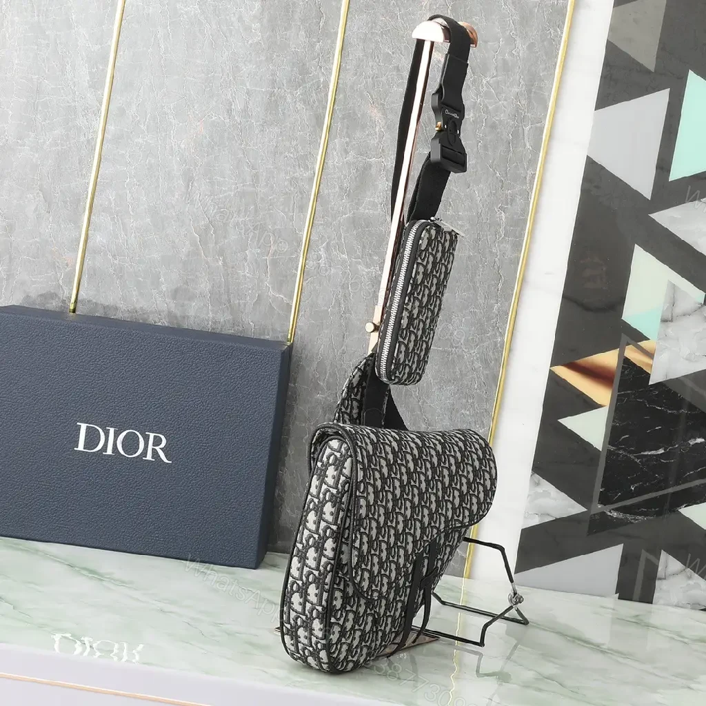 View 7 of Patterned Crossbody & Utility Belt Bag: Monogram Texture, Compact Chic