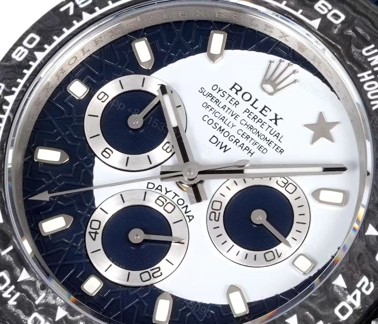View 6 of DIW Rolex Daytona Carbon Super White Blue