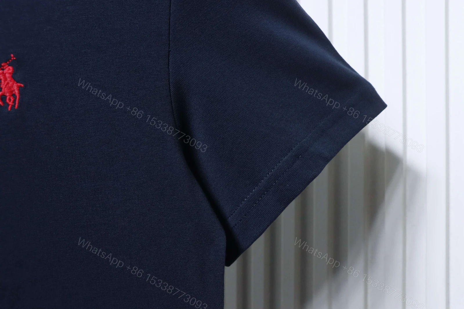View 5 of Polo Ralph Lauren Small horse with round-neck short-sleeved shirt dark blue
