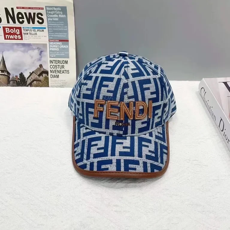 View 2 of Fendi-Inspired Monogram Cap: Luxury Street-Style Baseball Hat