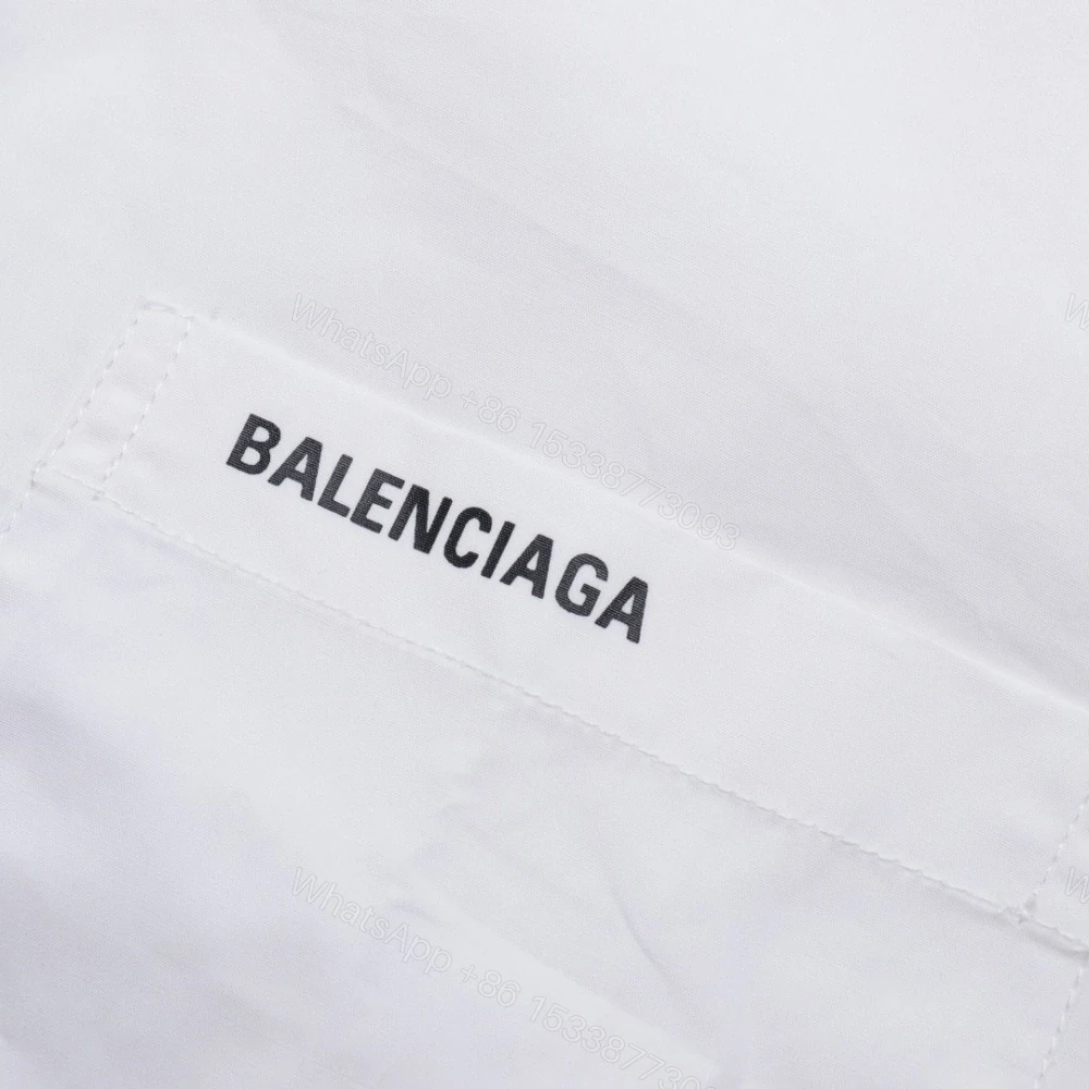 View 5 of 高仿Balenciaga*SS24系列725377歷代LOGO襯衫白色