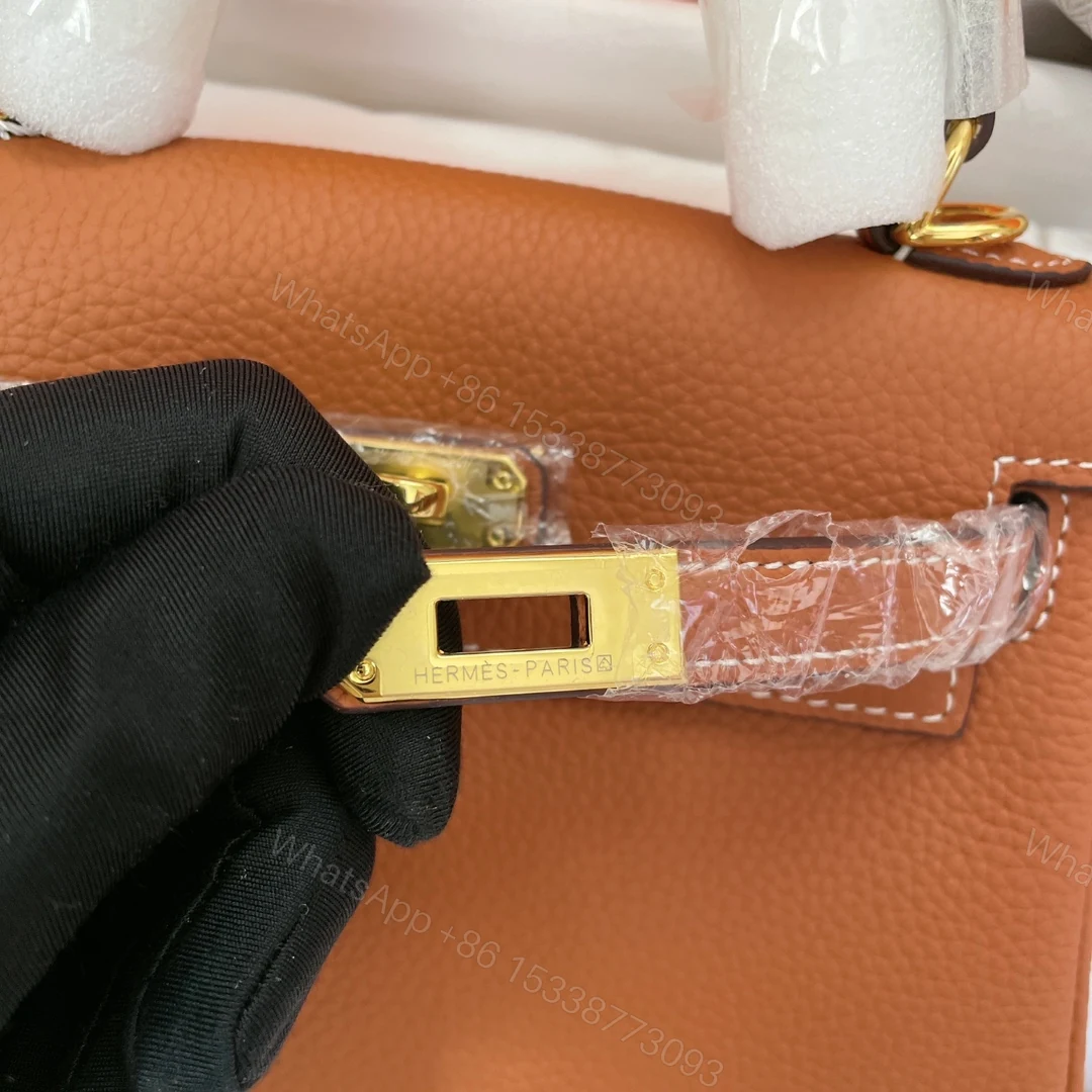 View 4 of HERMES KELLY SELLIER ROUGE EPSOM GOLD HARDWARE BROWN 28CM