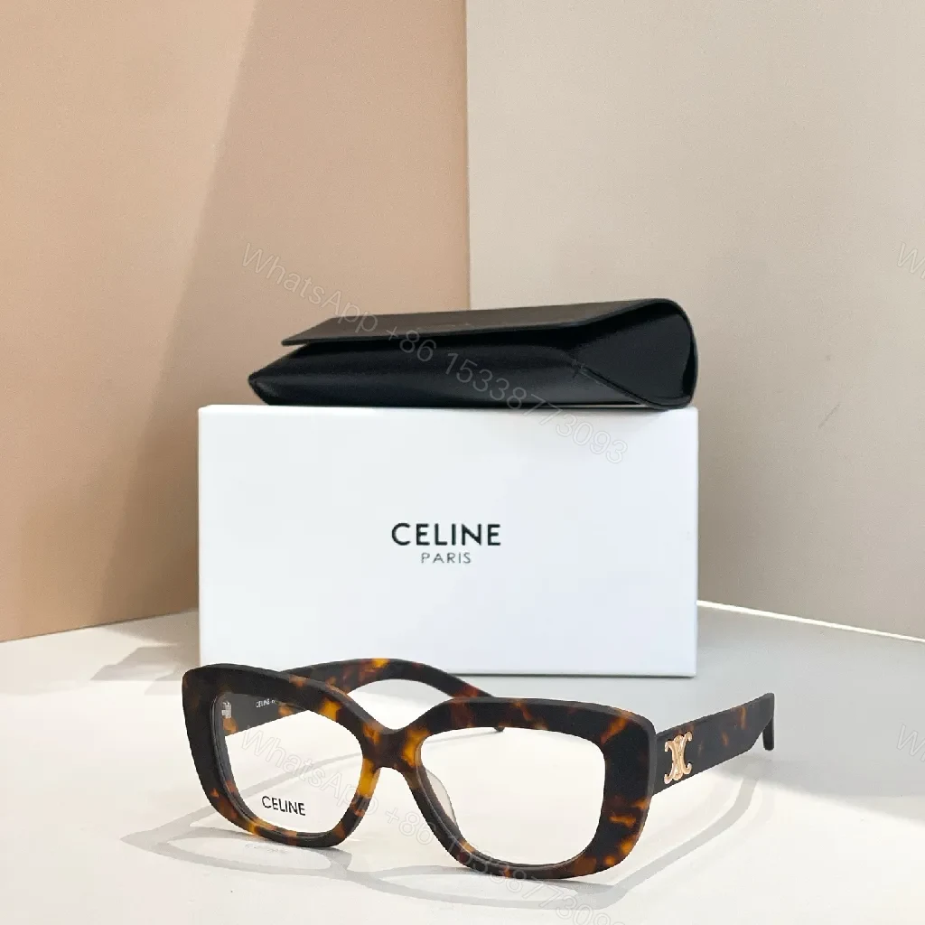 View 4 of Bold Black Acetate Rectangle Eyeglasses with Gold Branding