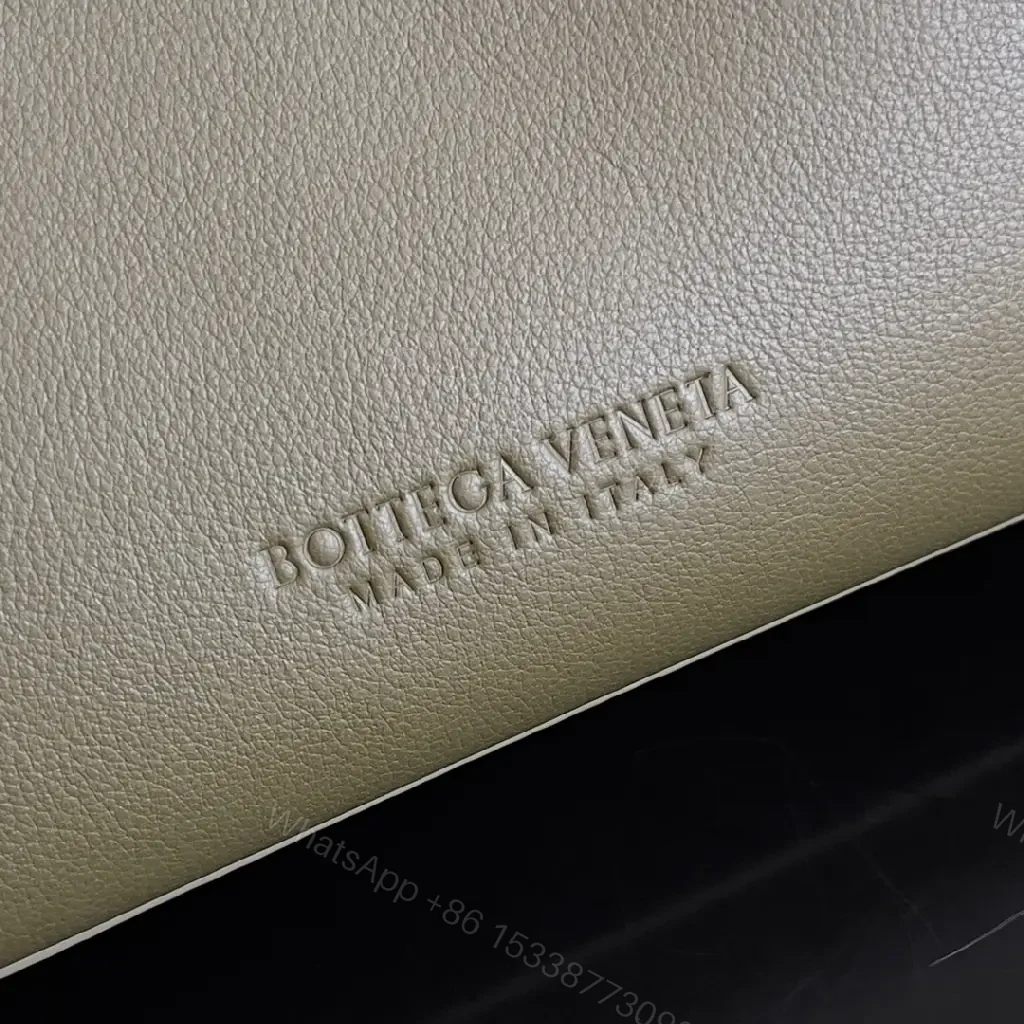 View 4 of Olive Mini Bag with Gold Knot Detail, Structured Leather