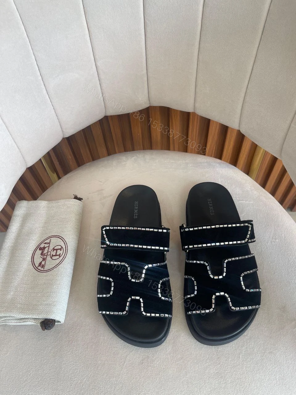 Hermès Pre-Loved Chypre sandals — view 1