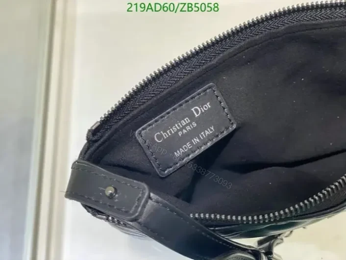 View 6 of Dior Replica Quilted Leather Medium Bag ZB50585 in Black and White