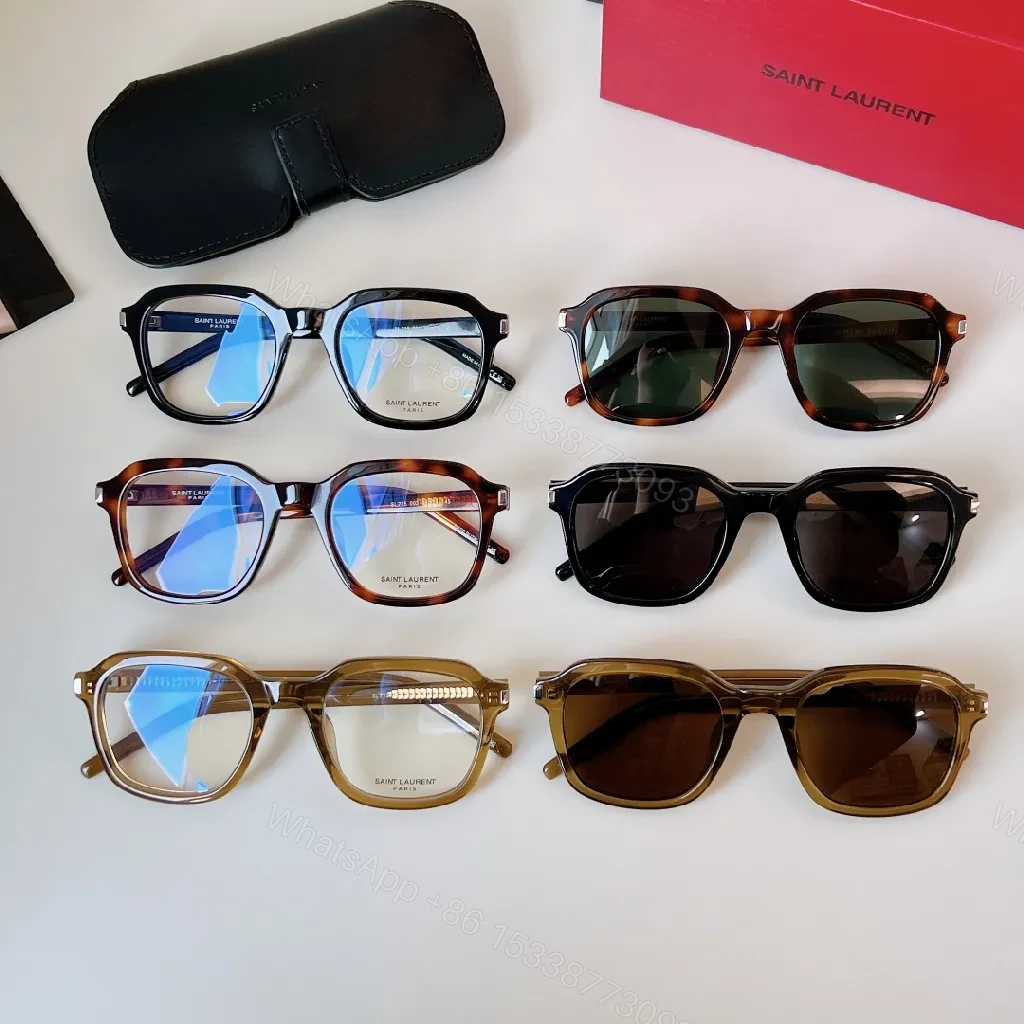 View 8 of Bold Black Acetate Square Eyewear with Luxury Detailing