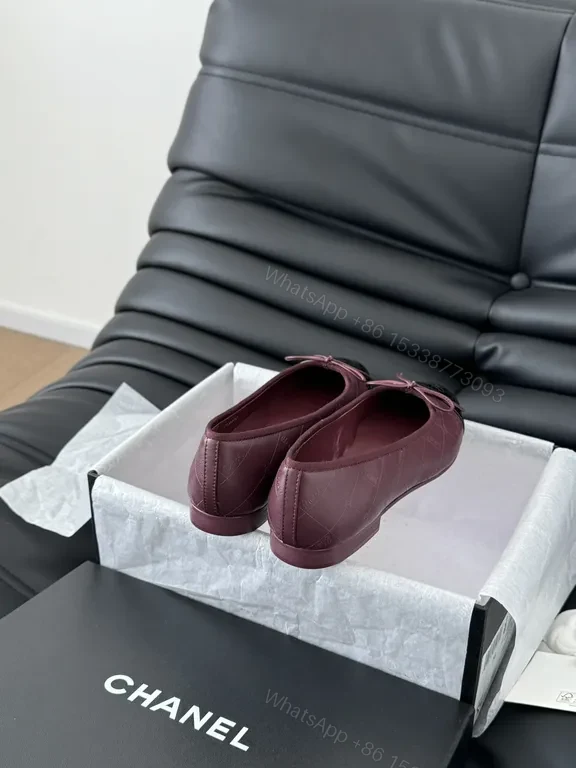View 2 of Burgundy Patent-Toe Ballet Flats - Luxury Chic Comfort
