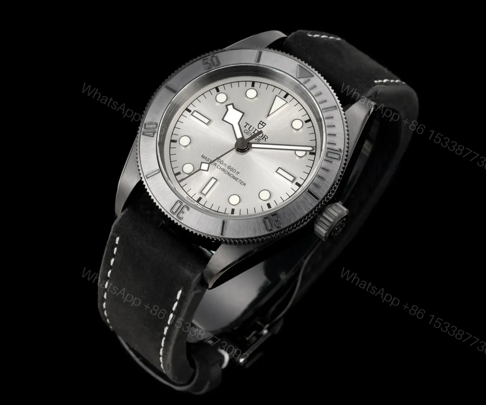 View 3 of Tudor White Warrior 41mm White Dial Black Leather Strap Watch TUDOR-WARRIOR-41-WHT-BLK-LEATHER