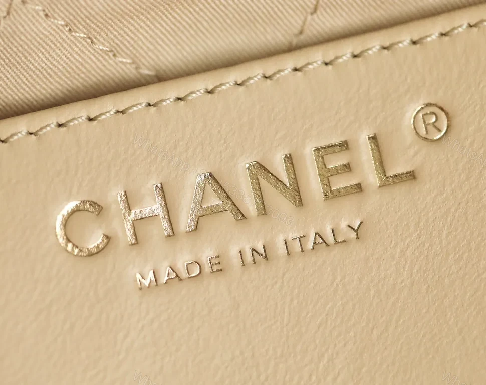 View 8 of White Quilted Satchel with Gold Chain - Chanel-Inspired Luxe Bag