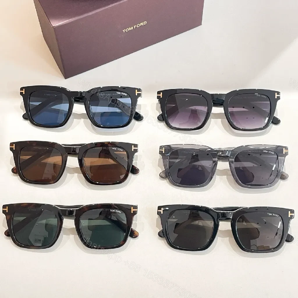 View 4 of Tortoiseshell Acetate Square Sunglasses with Gold Accents