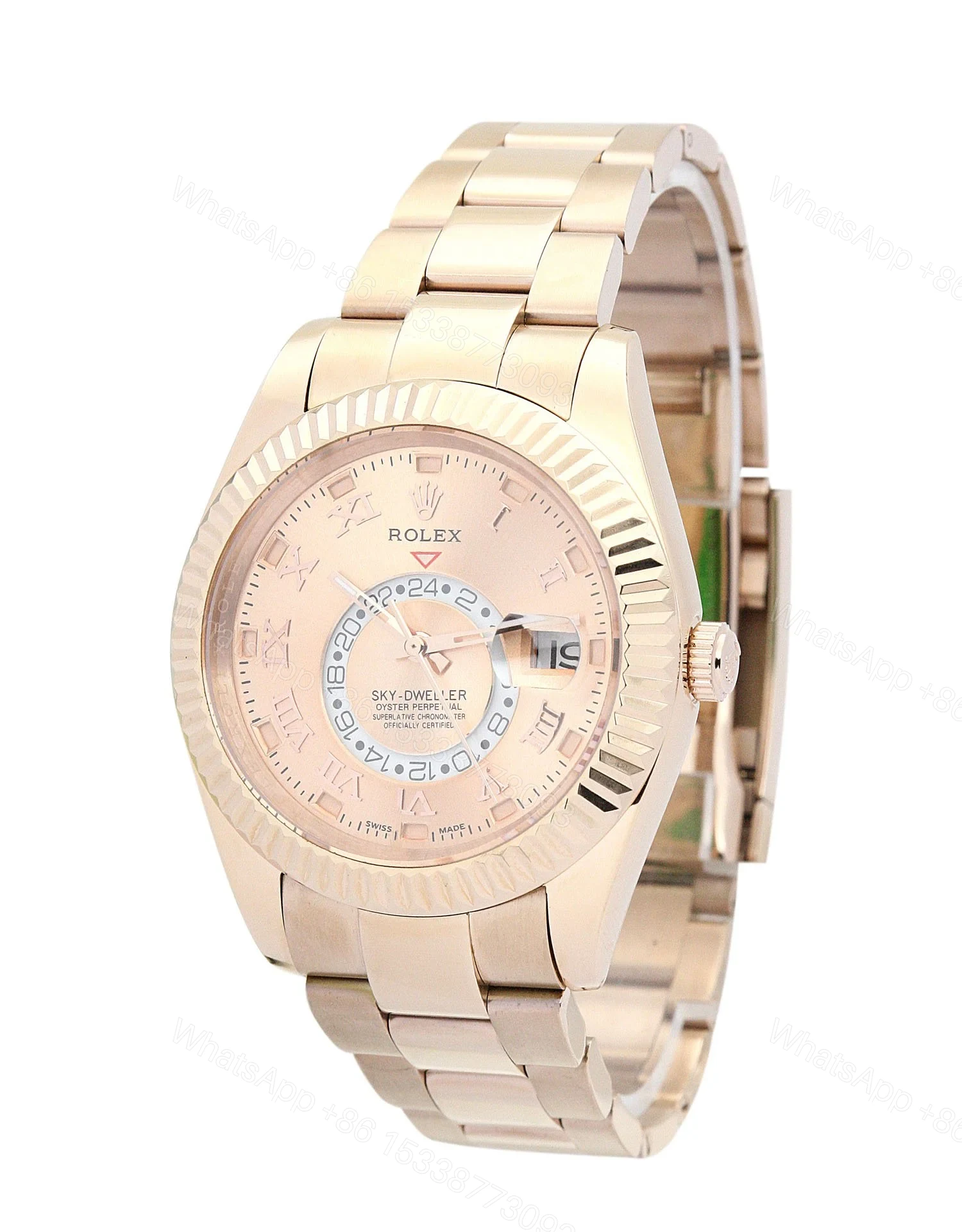 View 2 of Replica Rolex Sky-Dweller Champagne Dial 326938-2