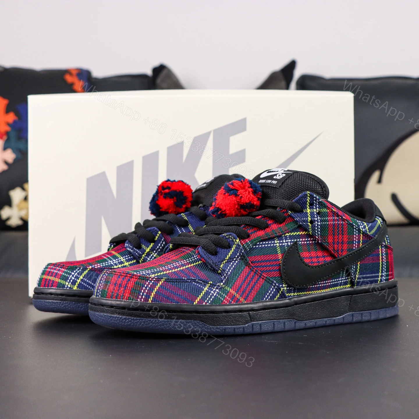 Nardwuar x Nike SB Dunk Low “Tartan” — view 1