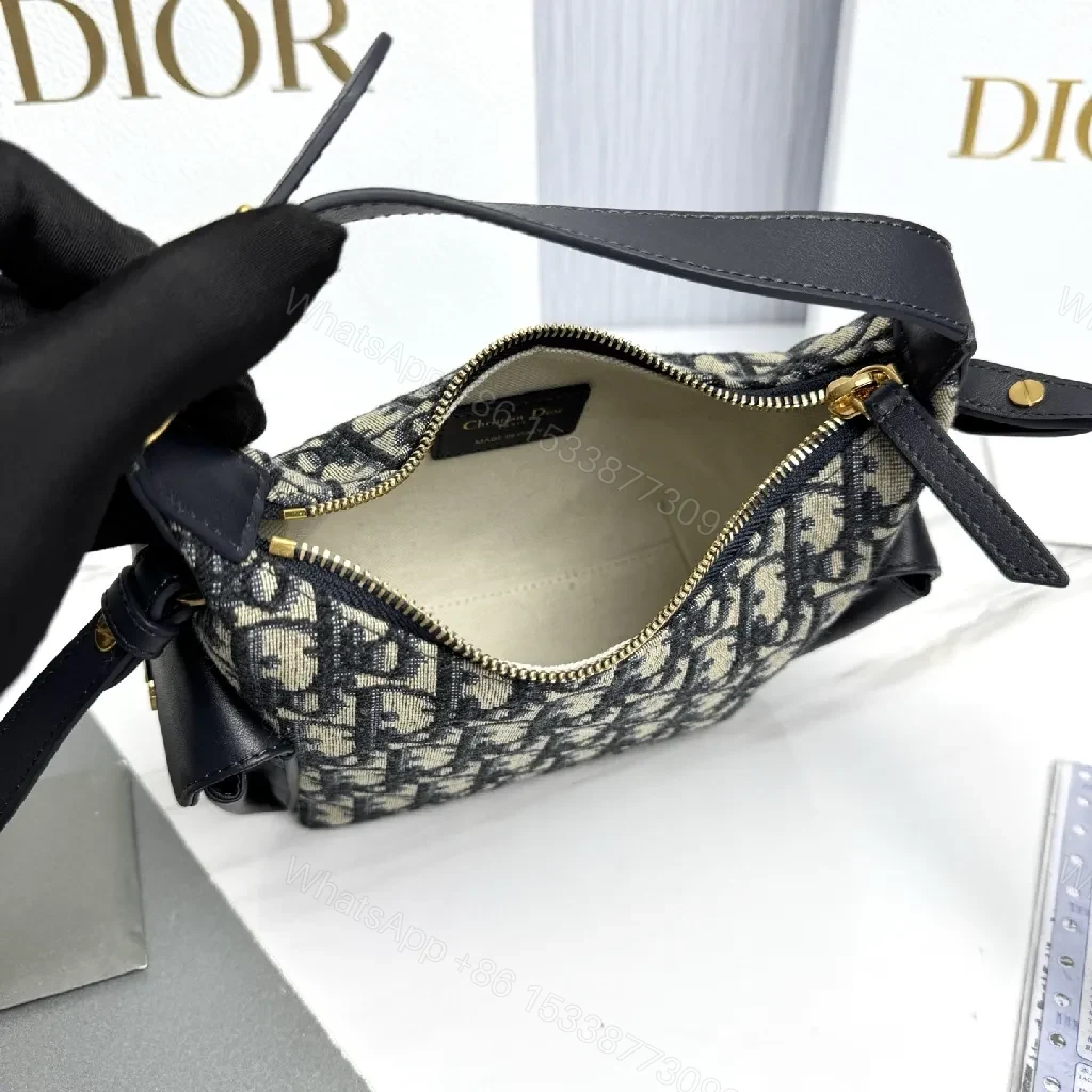 View 4 of Compact Monogram Canvas Bag with Leather Trim and Crossbody