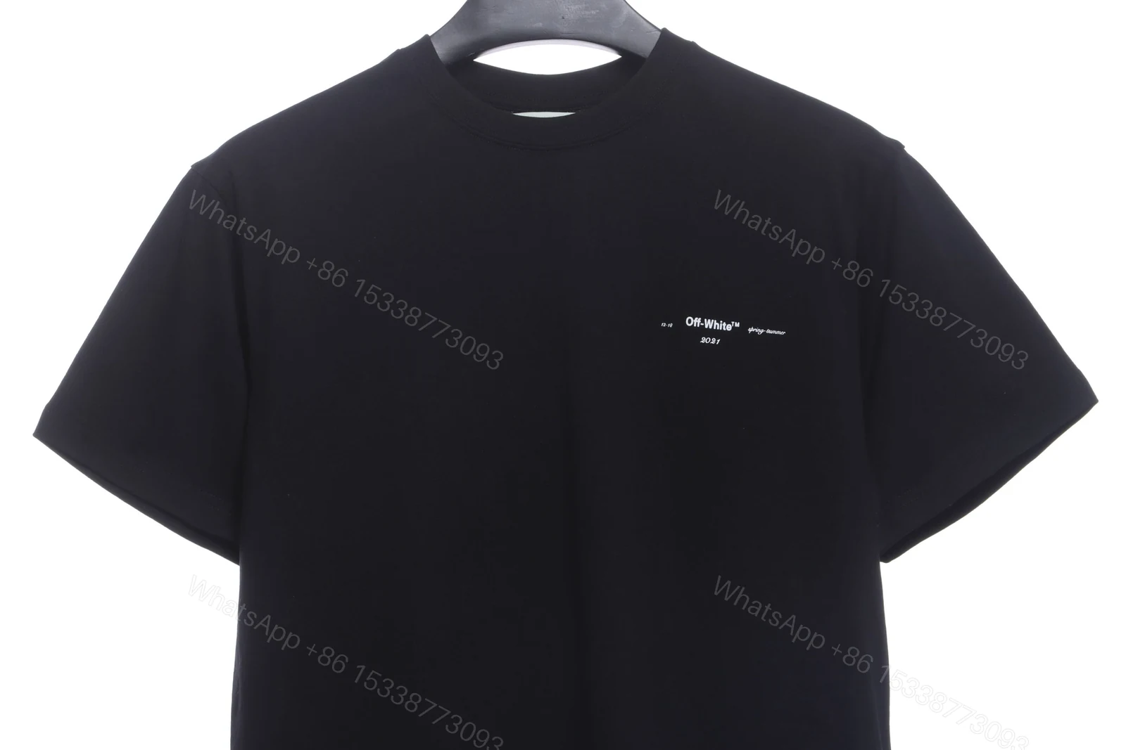 View 3 of Off-White Oil Painting Printing Black T-Shirt