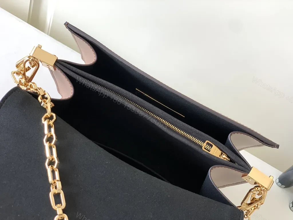 View 3 of Chocolate Monogram Leather-Trim Carryall: Timeless, Versatile Luxury Bag