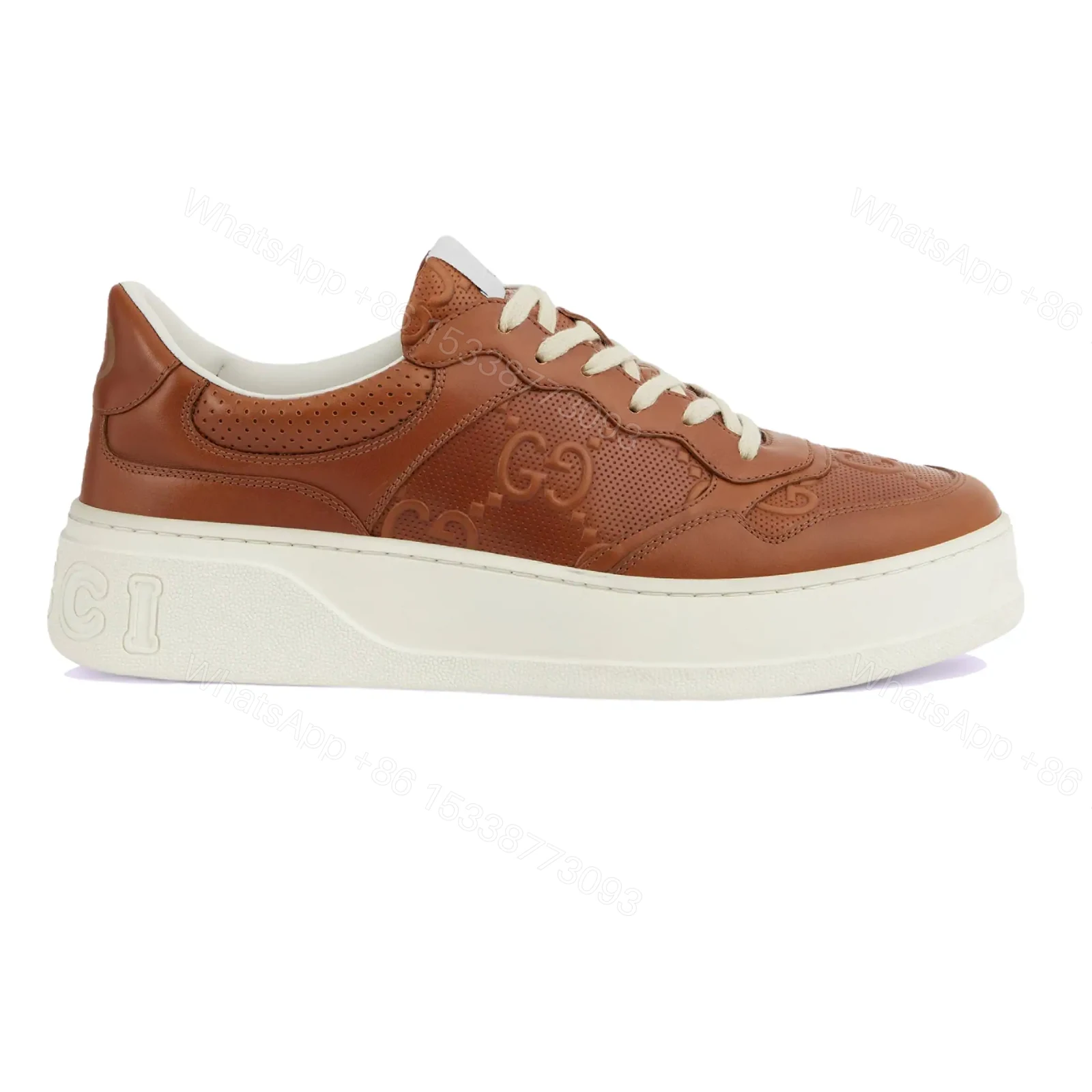 GUCCI SCREENER GG SNEAKERS BEIGE AND EBONY ORIGINAL GG CANVAS – GC177 — view 1