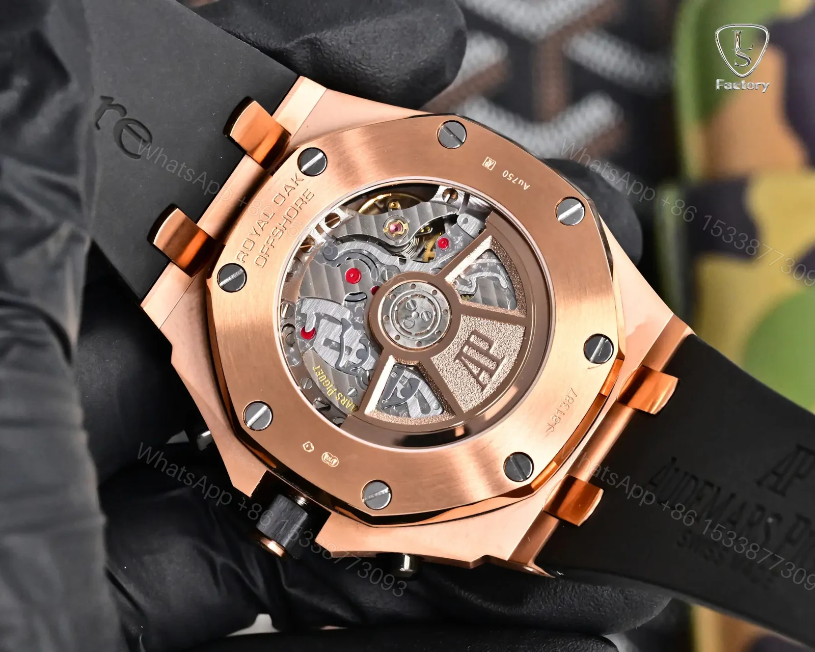 View 7 of Audemars Piguet Royal Oak Offshore Pink Gold – Rubberclad / Black Dial Bracelet 26238OK.OO.A002CA.01