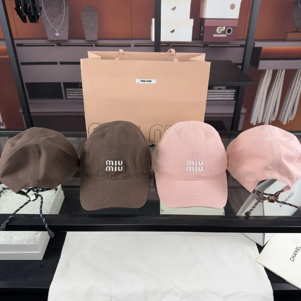 View 8 of Chic Cotton-Blend Cap: Minimalist Logo, Structured Brim