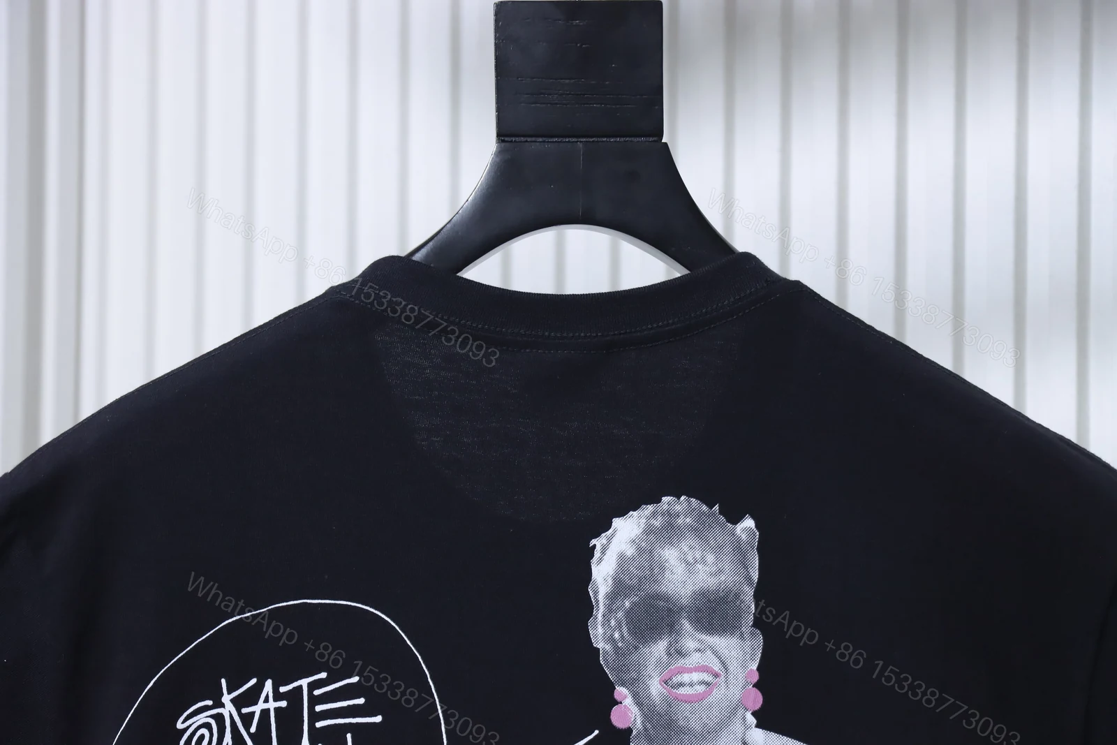 View 3 of Stussy Monroe Print Short Sleeve Shirt black