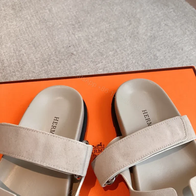 View 4 of Soft Sand HermÃ ̈s-Inspired Slide: Elevated Comfort Sandal