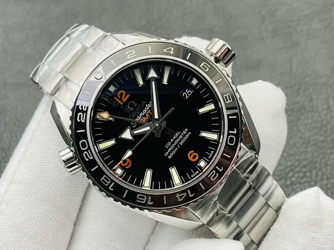 View 2 of Omega Seamaster Planet Ocean 600M Co-Axial 43.5 GMT Stainless Steel Orange Numerals Bracelet 232.30.44.22.01.002