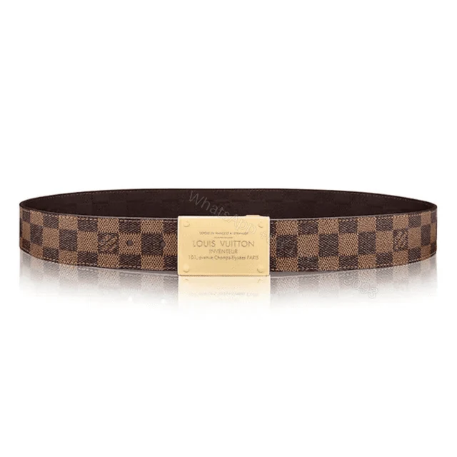 L0UIS VUITT0N NEO INVENTEUR REVERSIBLE 40MM DAMIER EBENE CANVAS BELT – B133 — view 1