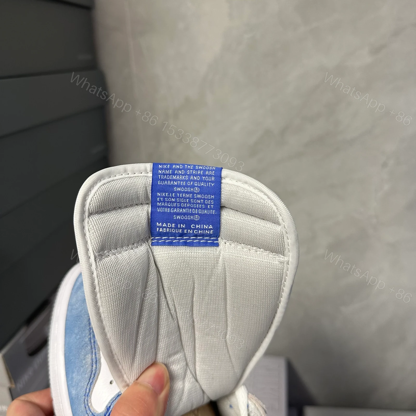 View 3 of Jordan 1 Retro High Hyper Royal Smoke Grey