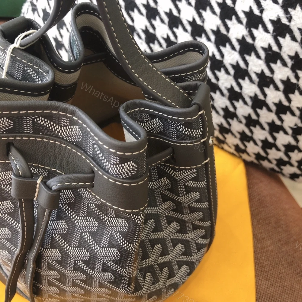 View 8 of 高仿Goyard*PEFLOT5抽繩水桶包灰色免檢版
