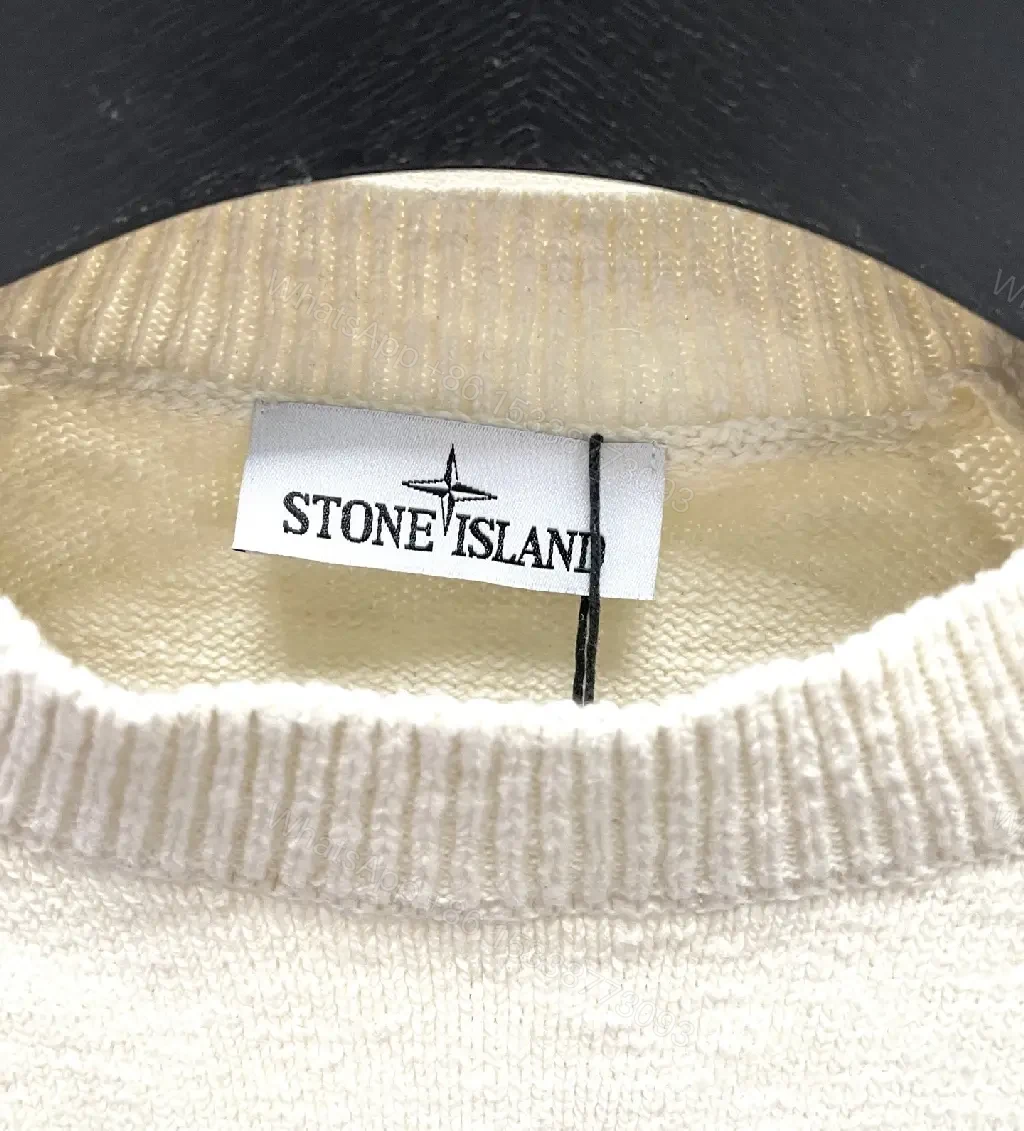 View 4 of Soft-White Knit Crewneck Premium Script Sweatshirt