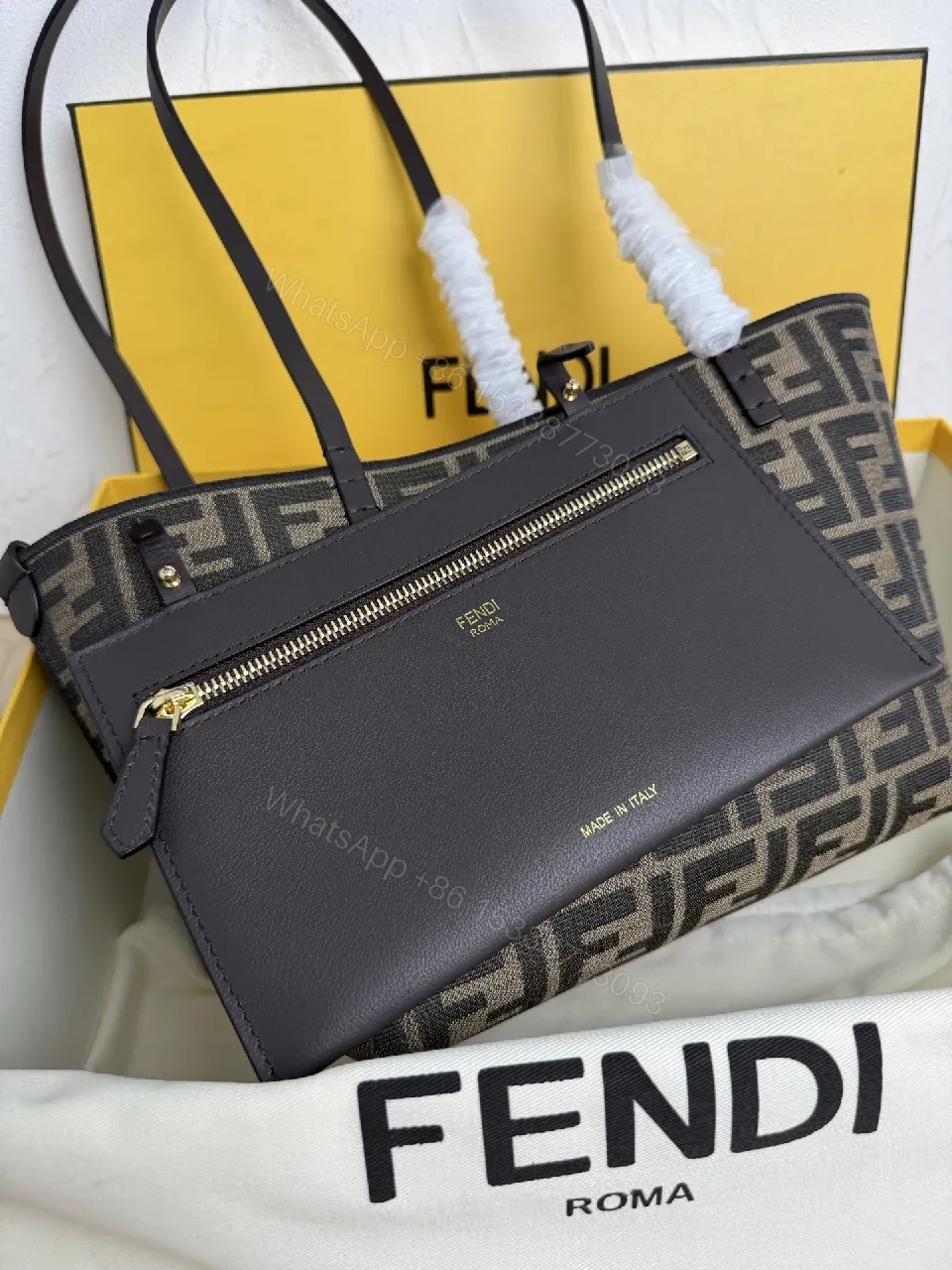 View 7 of Patterned Luxury Tote: Monogram Patterned Exterior, Spacious Tote Bag