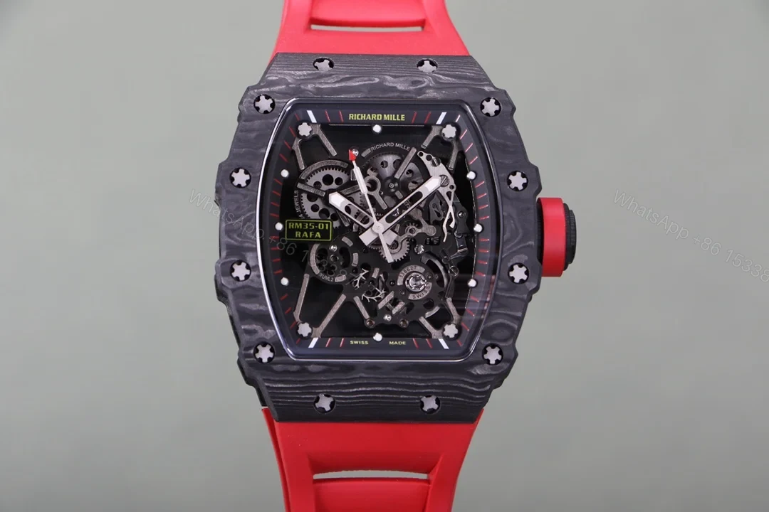 View 4 of Richard Mille RM35-01 NTPT Carbon Fiber RMUL3 Integrated Balance Wheel Watch RM35-01-NTPT-RED-RM3