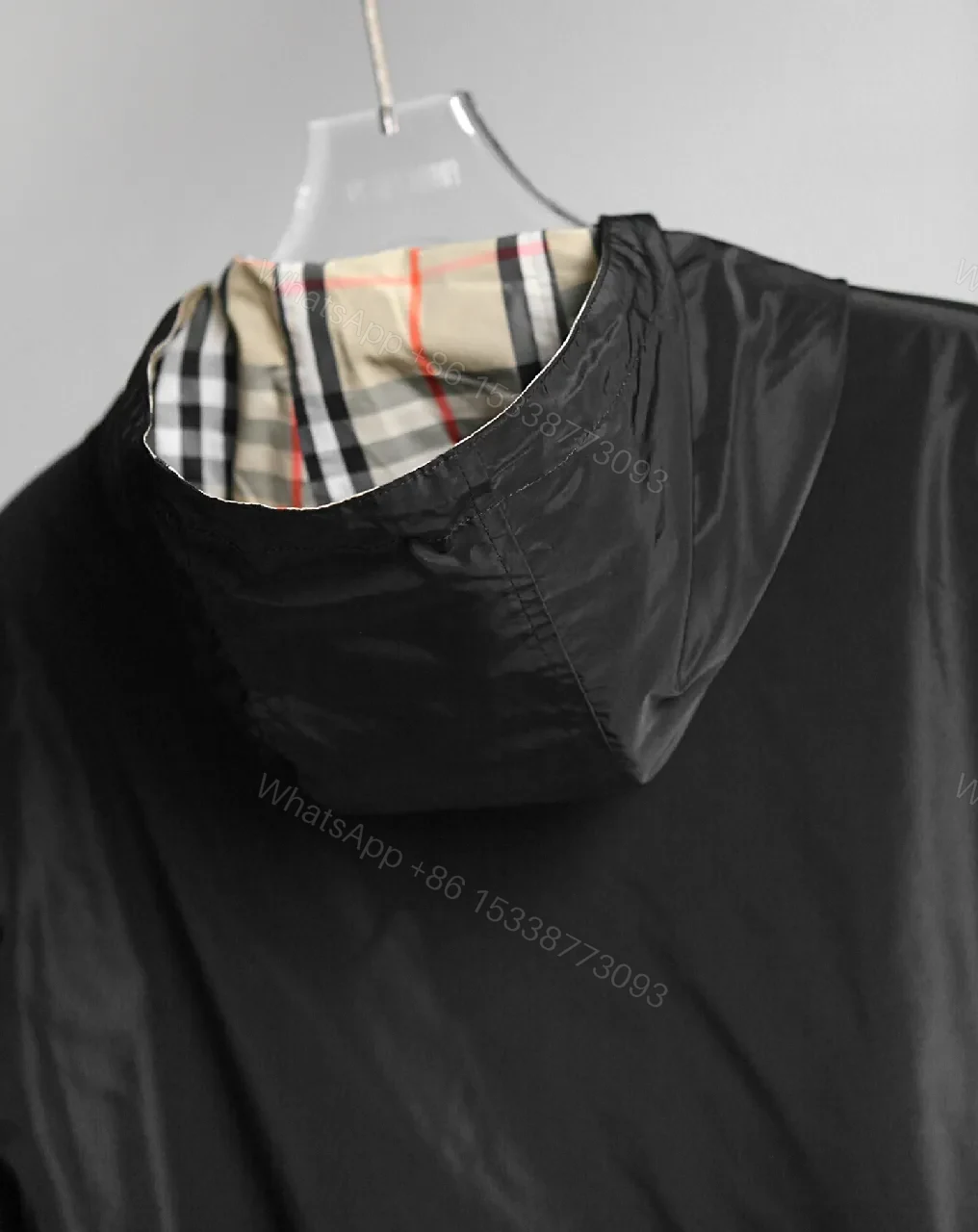 View 4 of Patterned Windbreaker Jacket with Hidden Zip Detail