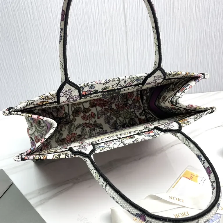 View 9 of Bold Floral Luxury Tote: Dior Patterned Tote for Everyday Opulence