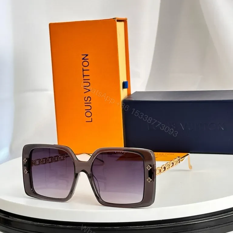 View 4 of Bold Pink LV-Detail Sunglasses: Oversized Square Frame