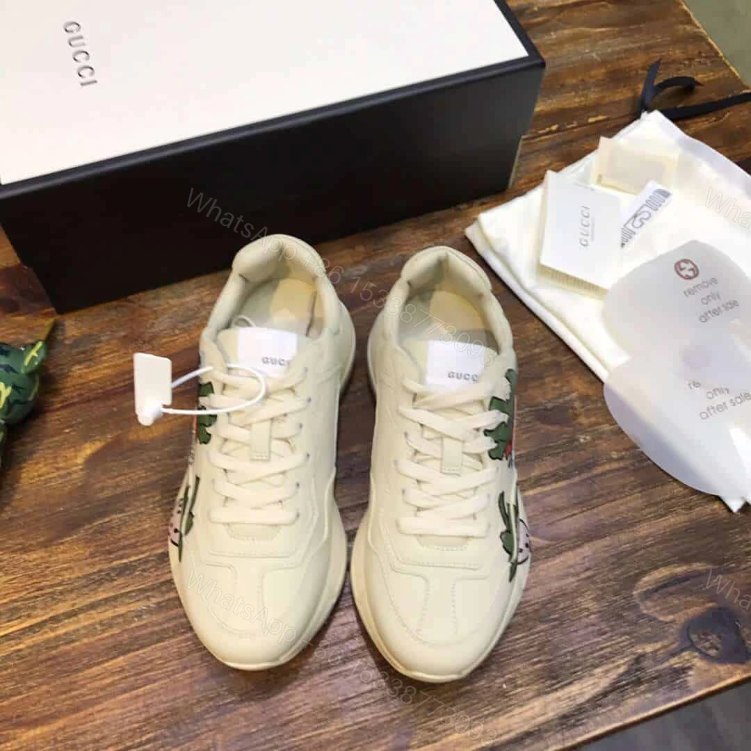 View 4 of GUCCI RHYTON SNEAKER WITH STRAWBERRY
