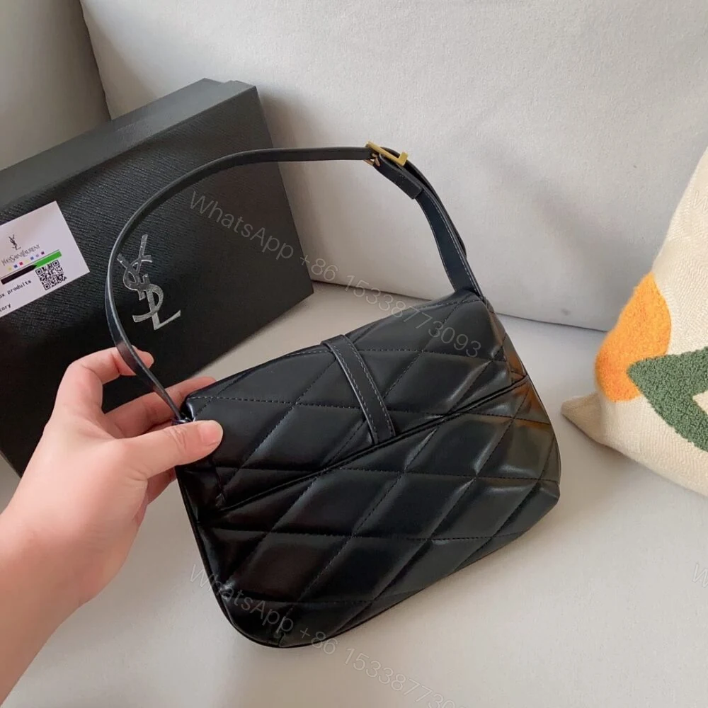 View 7 of Saint Laurent Le 57 Quilted Shoulder Bag Black 21Cm
