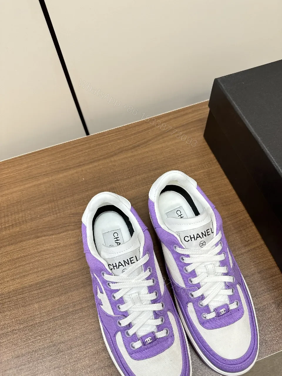 View 4 of Lavender & White Suede High-Tops: Luxe Everyday Comfort