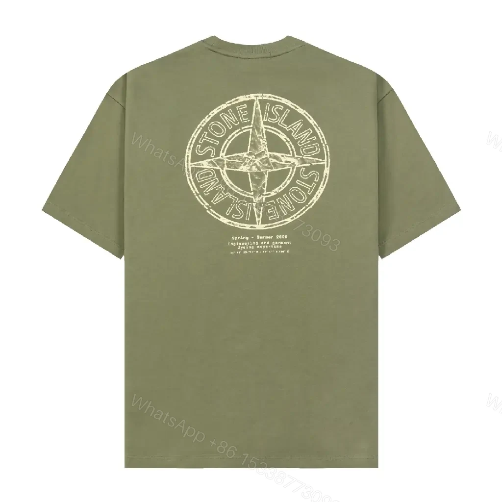 View 7 of Olive Cotton Tee: Minimalist Fit, Durable Luxury Shirt