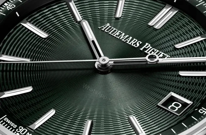 View 7 of KZ Factory Audemars Piguet CODE 11.59 Green Dial Stainless Steel Watch with Fabric Strap