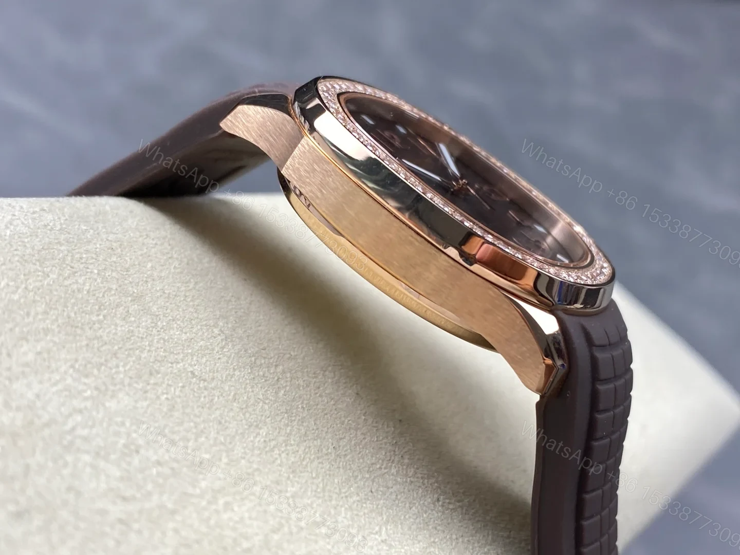 View 5 of Patek Philippe Aquanaut Luce Self-Winding Rose Gold Taupe 5268/200R-010 38MM