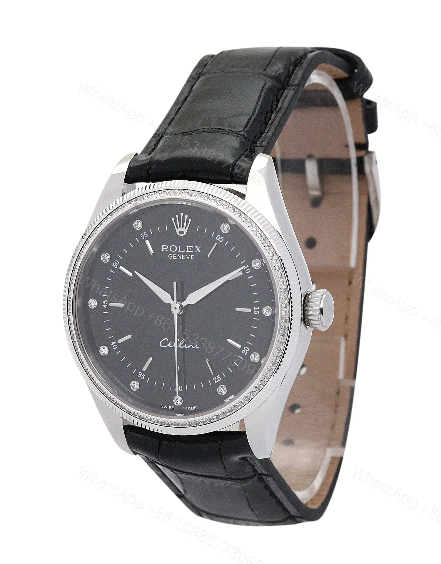View 2 of Replica Rolex Cellini Black Dial 5310