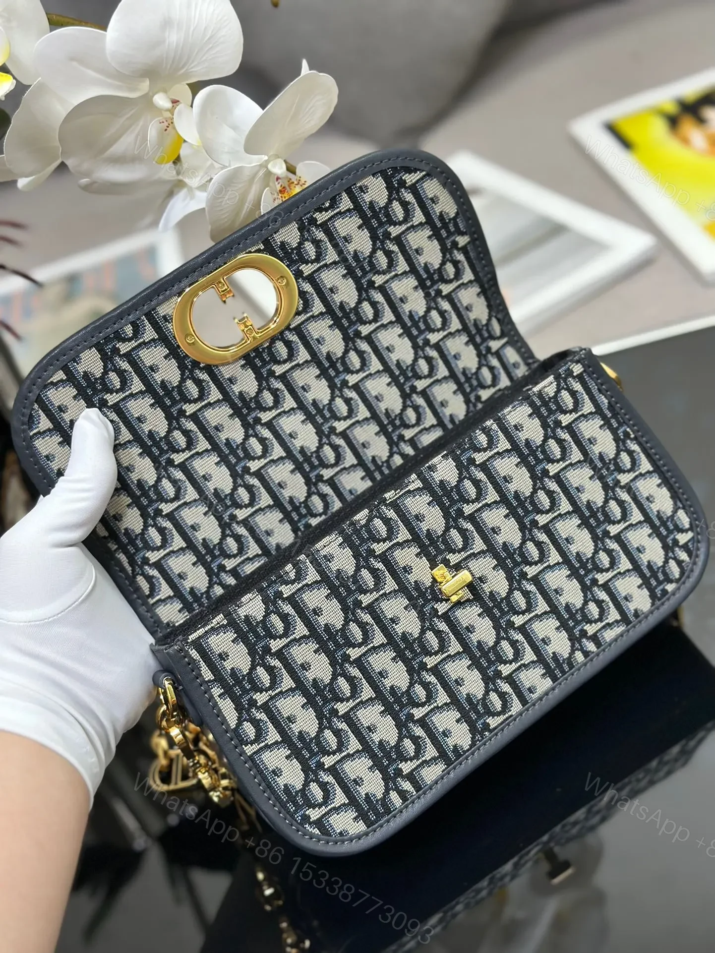 View 8 of Dior 30 Montaigne Avenue Monogram Super Bag 22.5x12cm
