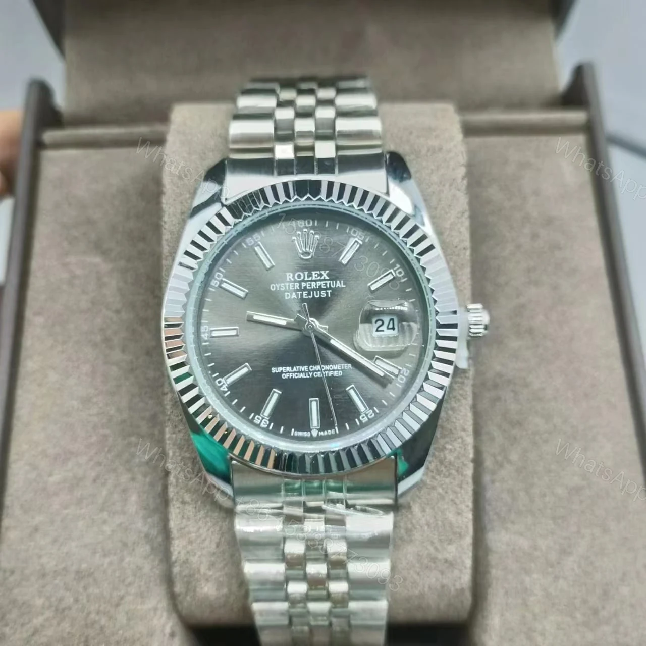 View 2 of Rolex Datejust Jubilee Champagne Black 36Mm