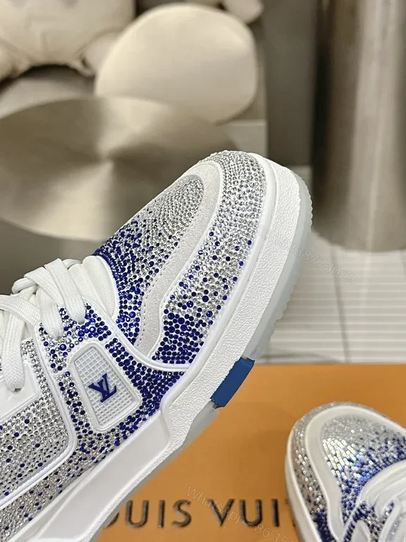 View 6 of Patterned LV High-Top Sneaker: Modern Luxe Comfort