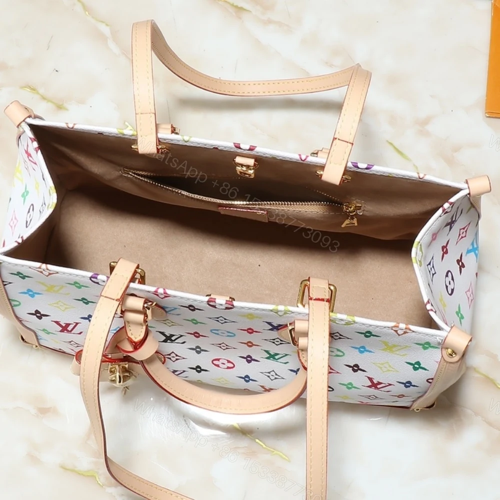 View 5 of Louis Vuitton X Murakami Onthego MM Monogram White 35Cm M13079