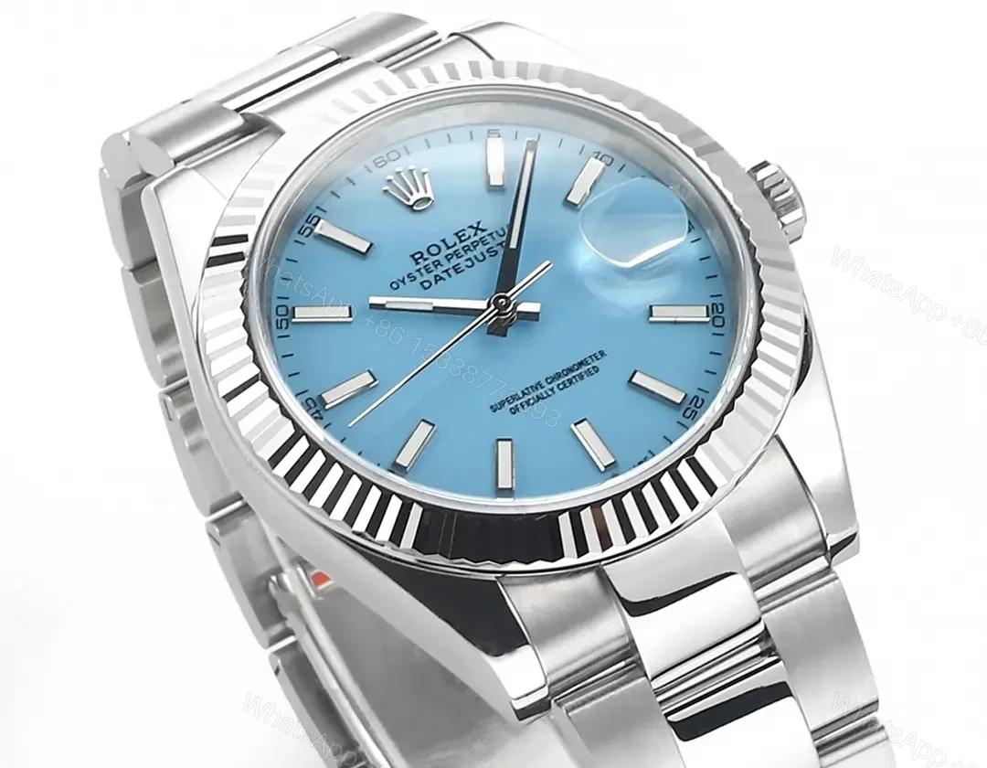 View 4 of Clean Factory Clean Factory JVS Silver Blue Datejust 3235 Movement