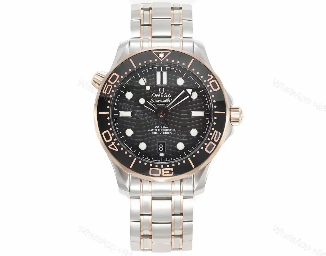 Omega Seamaster Planet Ocean 600m Co-Axial Master Chronometer 42mm Diver’s Watch Stainless Steel and Rose Gold with Black Ceramic Bezel and Black Dial — view 1