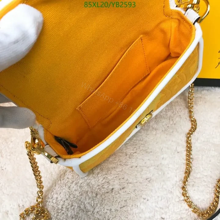 View 8 of Fendi Baguette Bag in Fish-Eye Motif Canvas YS24742 – Stylish Design