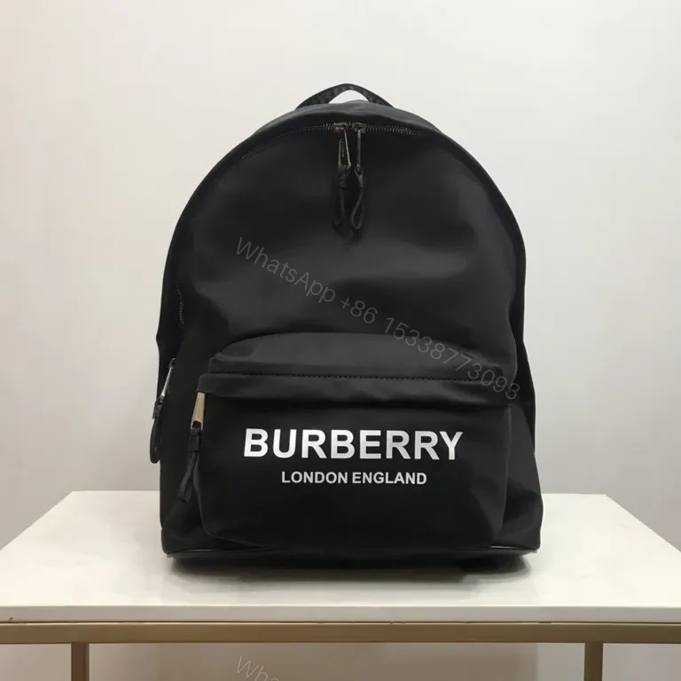 Black Nylon Burberry Backpack — Minimalist, All-Day Comfort — view 1
